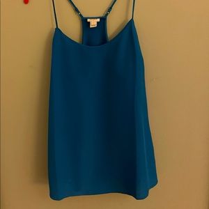 J. Crew Silky Blue Tank Top